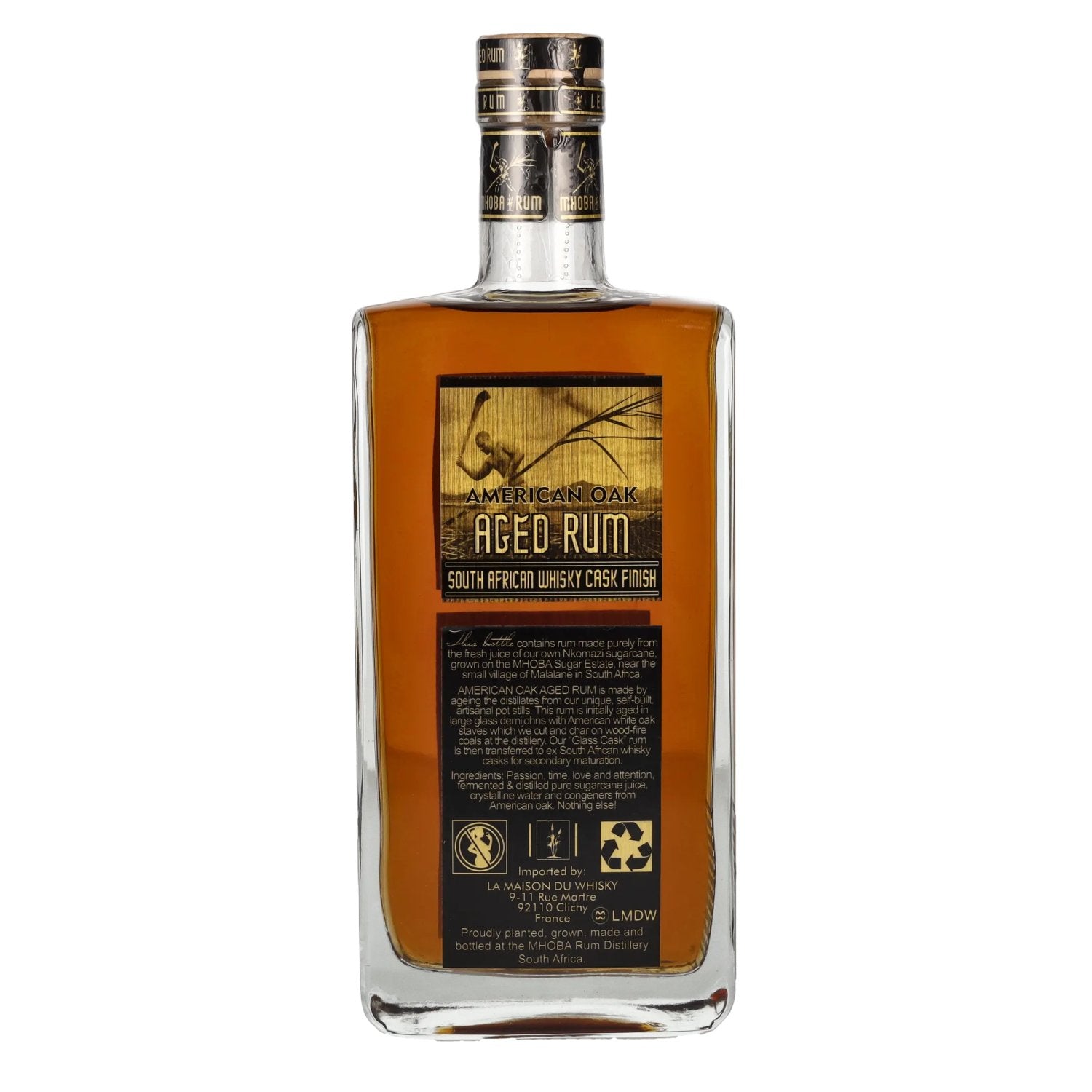 Mhoba Rum American Oak AGED Rum 43% Vol. 0,7l