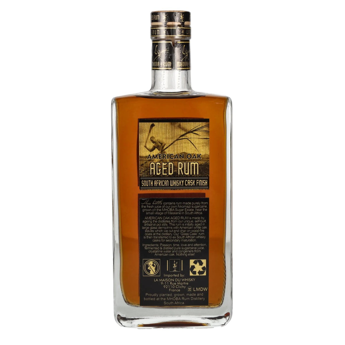 Mhoba Rum American Oak AGED Rum 43% Vol. 0,7l
