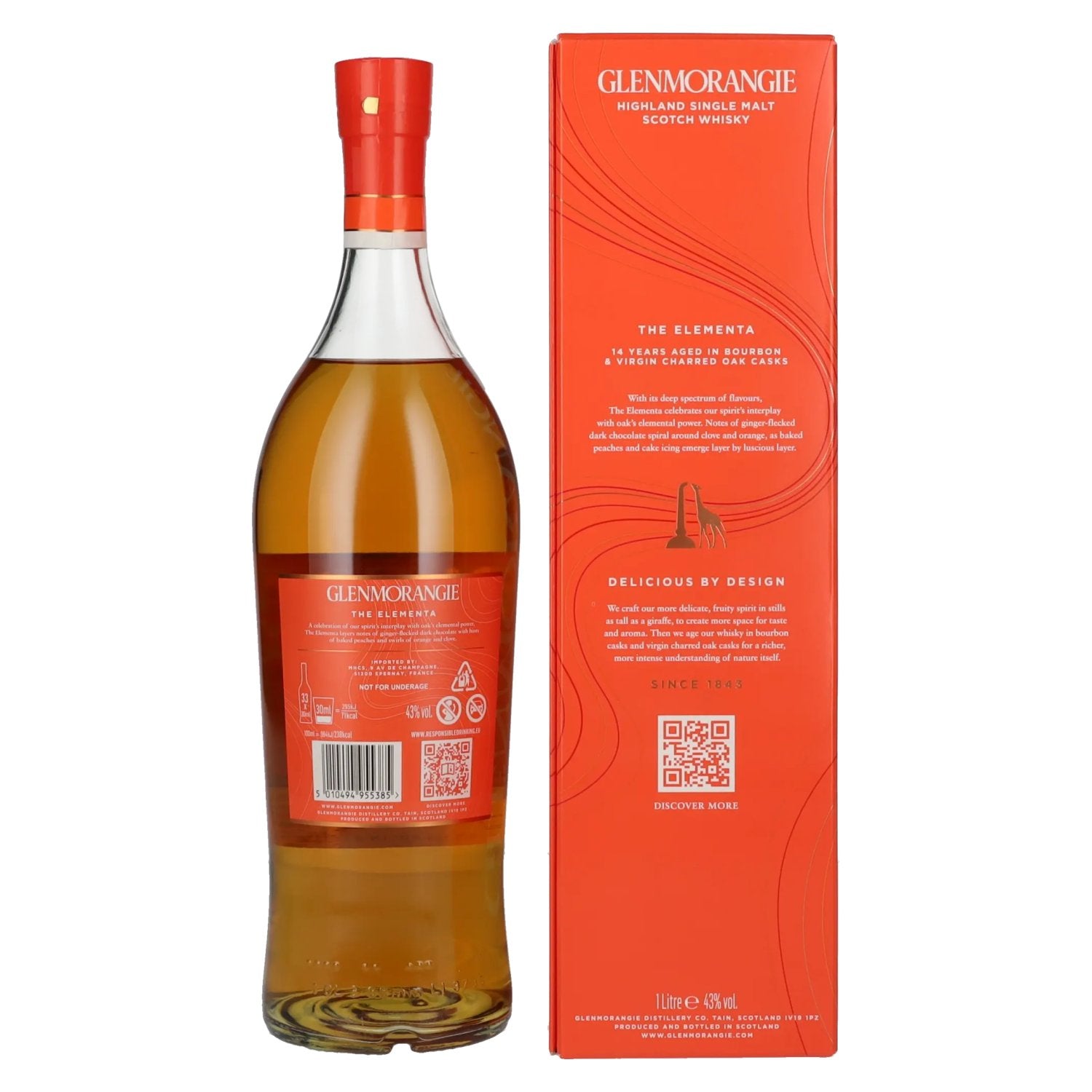 Glenmorangie The ELEMENTA 14 Years Old New Charred Oak Cask Finish 43% Vol. 1l in gift box