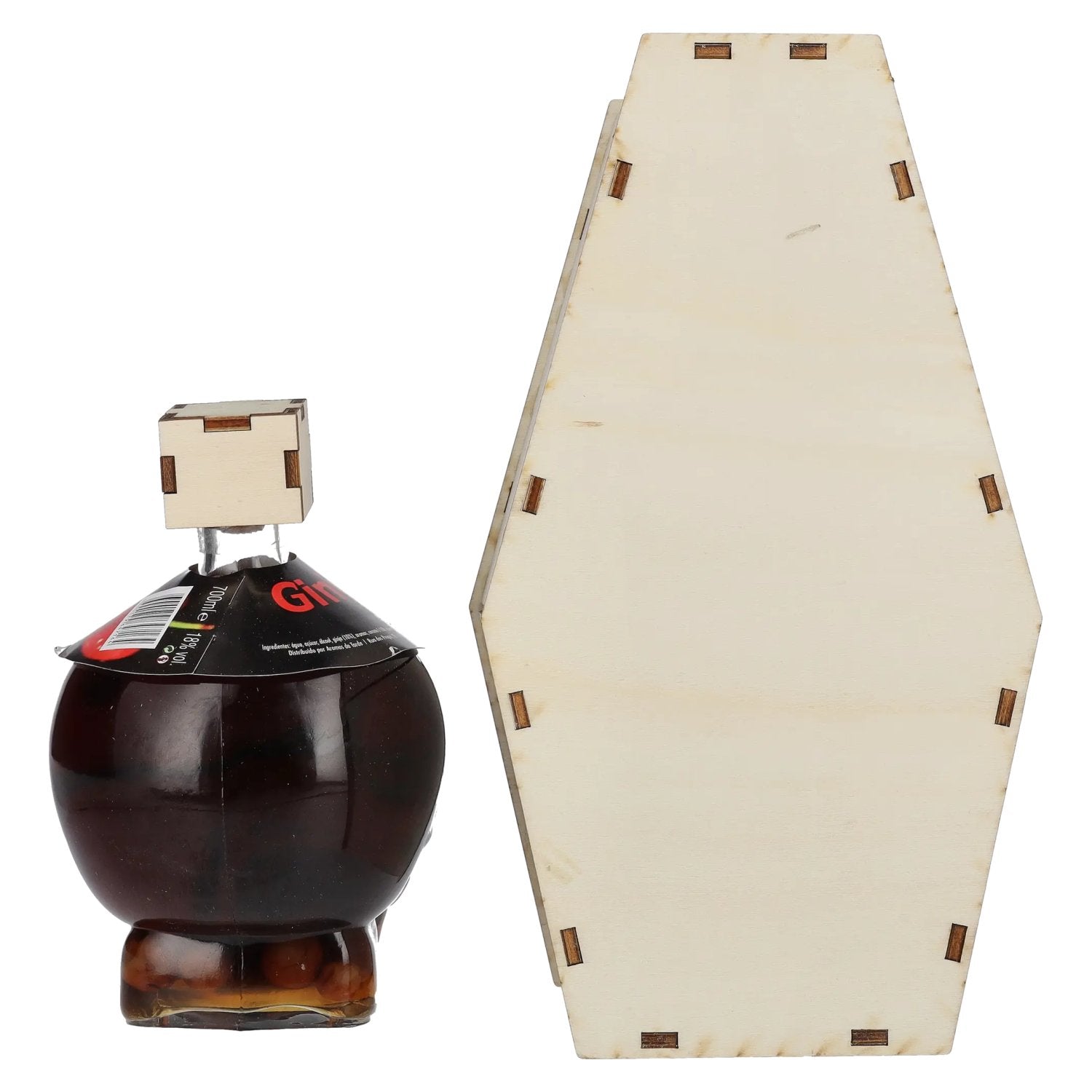 Kultu Ginja Cherry Liquor 18% Vol. 0,7l in Holzkiste