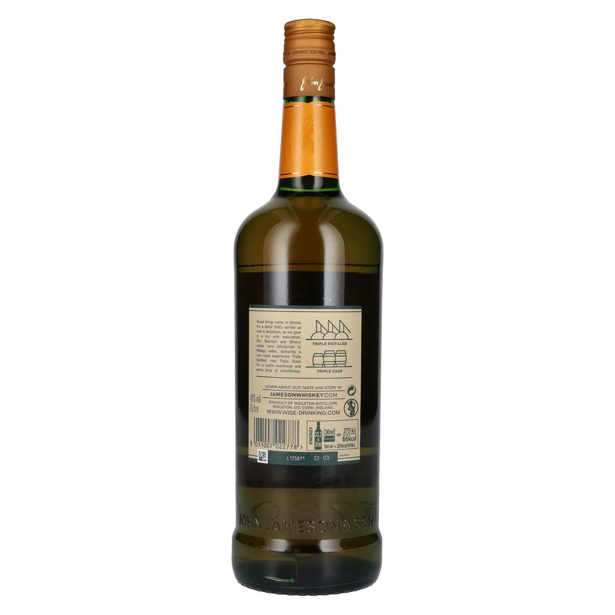 Jameson Triple Distilled &amp; Triple Cask Irish Whiskey 40% vol. 1l