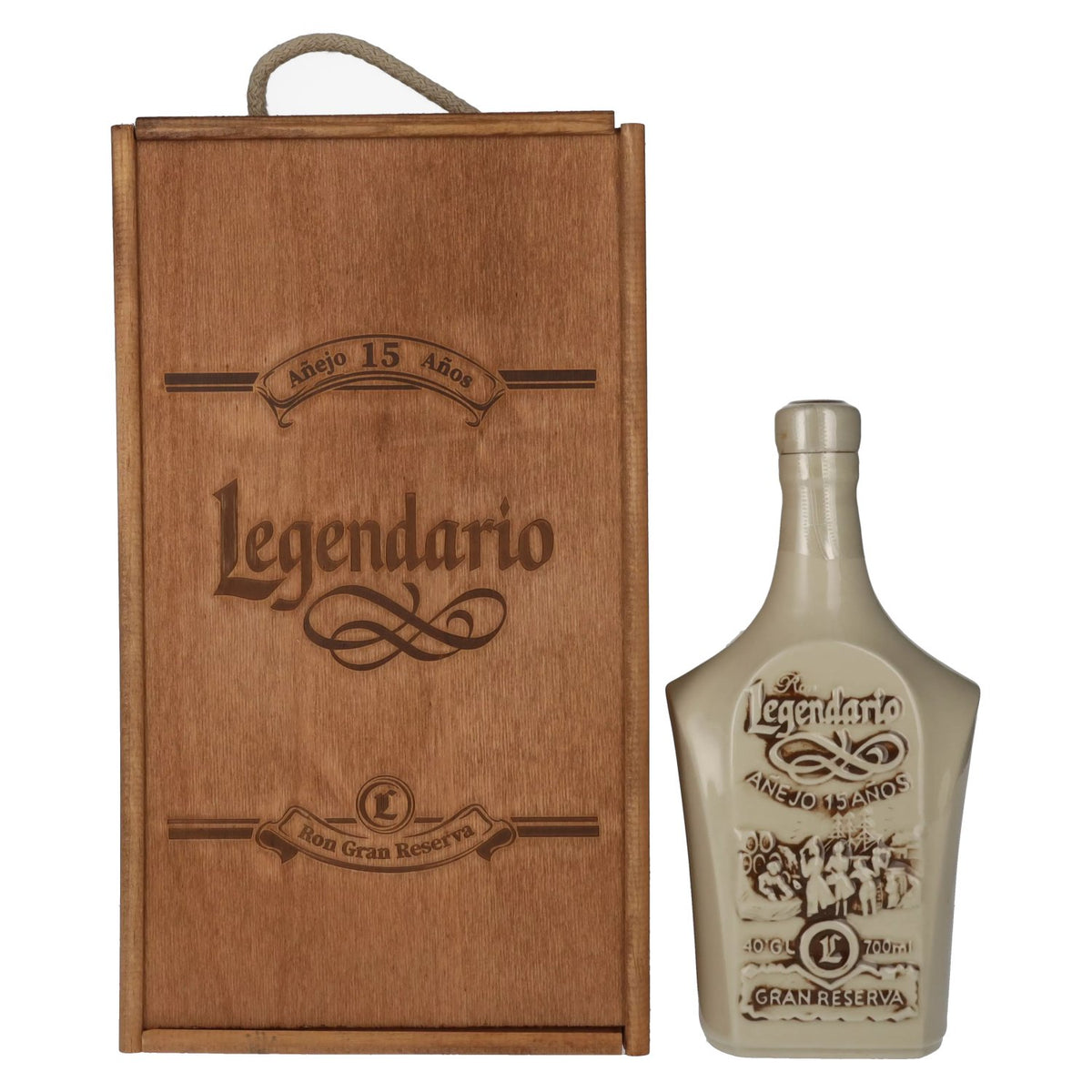 Legendario Roner Gran Reserva Añejo 15 Años 40% Vol. 0,7l in wooden box