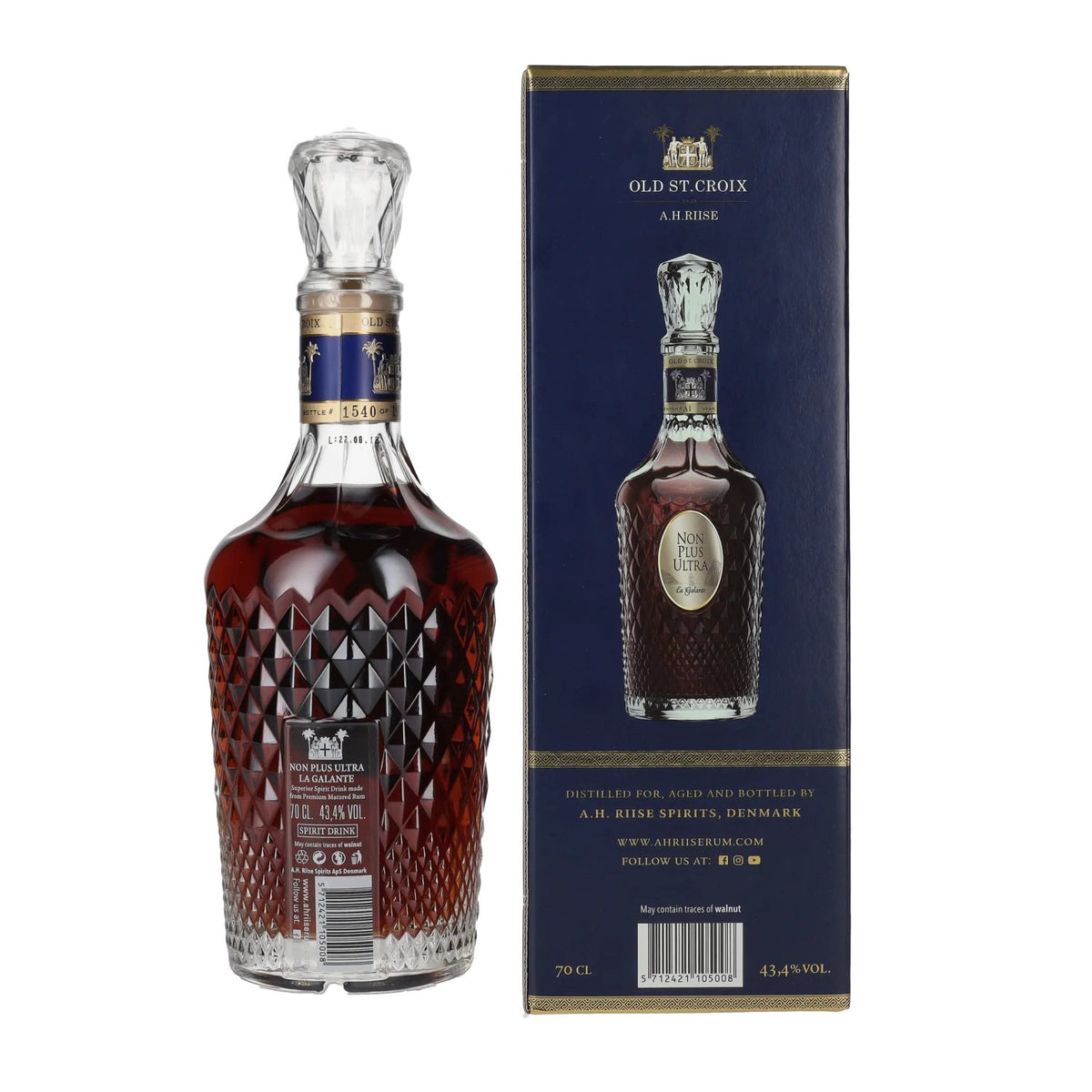 Old St. Croix A.H. Riise NON PLUS ULTRA La Galante 43,4% vol. 0,7l en boîte cadeau
