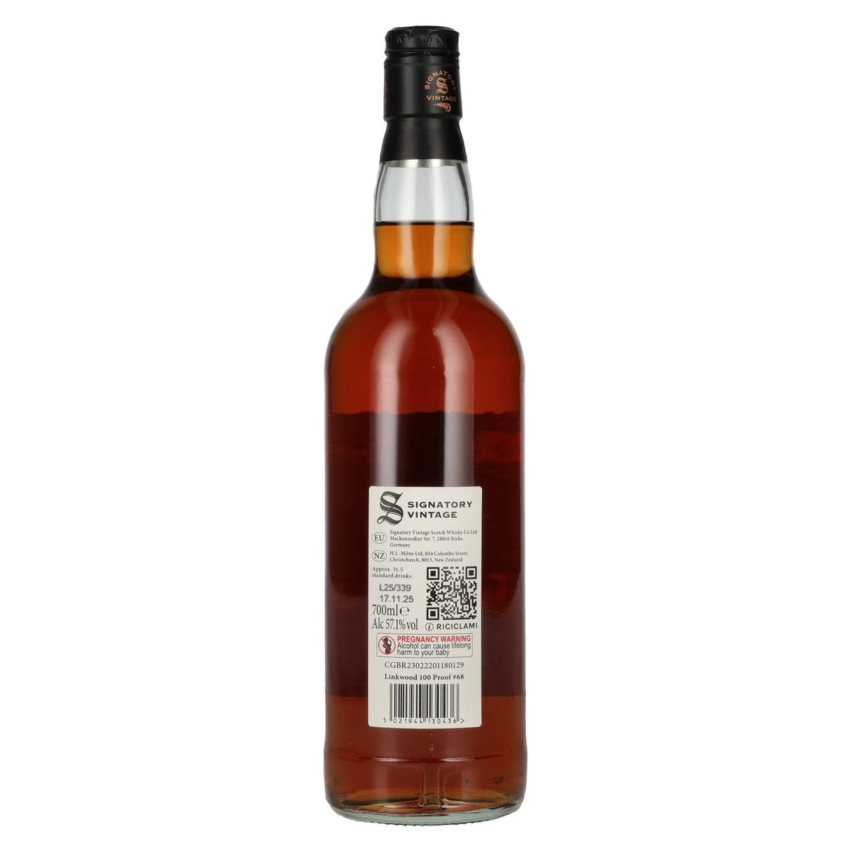 Signatory Vintage 100 Proof Edition LINKWOOD 12 Years Old Single Malt #68 2012 57,1% Vol. 0,7l