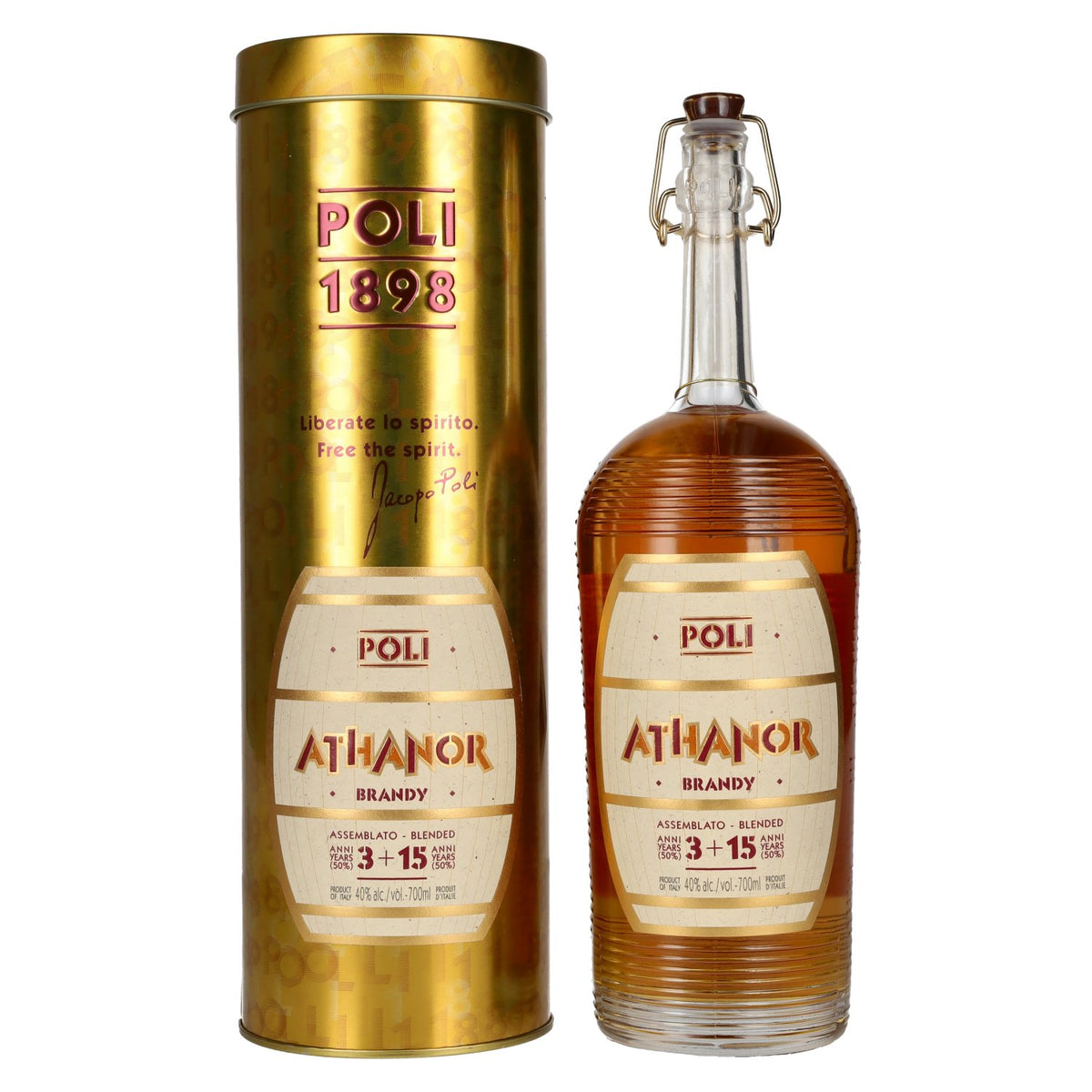 Poli Brandy ATHANOR 40% vol. 0,7l en Tinbox