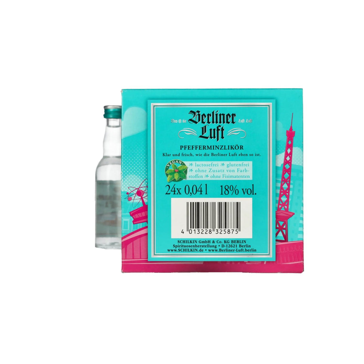 Berliner Luft DER FRISCHE Pfefferminzlikör 18% Vol. 24x0,04l