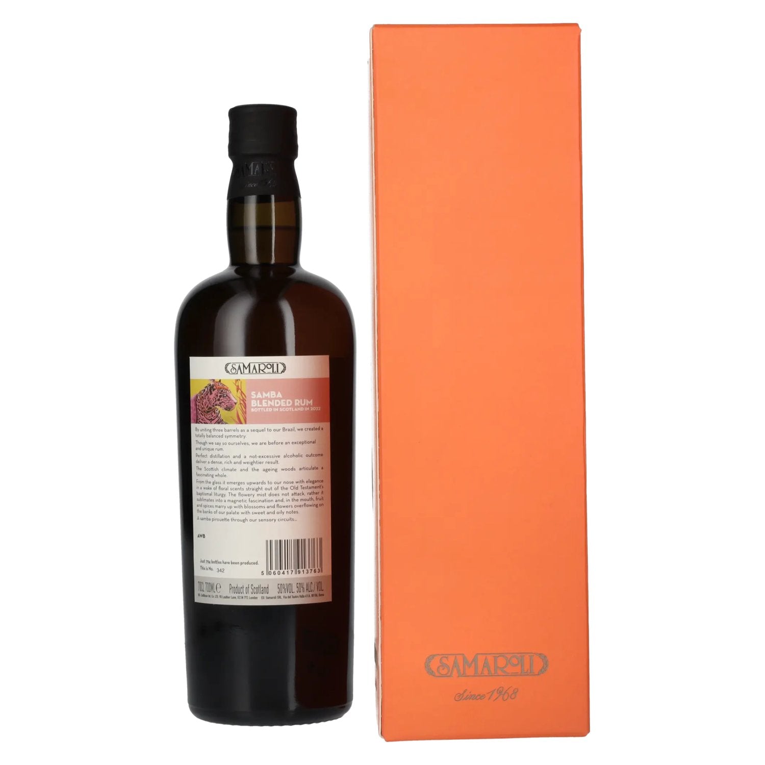 Samaroli Samba Blended Rum 2022 50% Vol. 0,7l in gift box