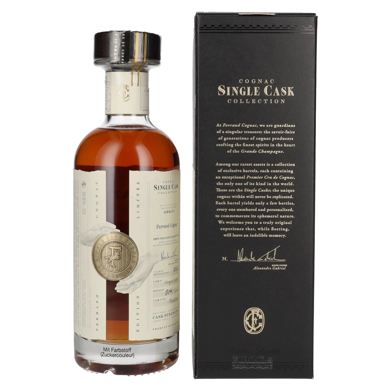 Cognac Ferrand SINGLE CASK Collection Vintage 2012 49,8% Vol. 0,7l in gift box
