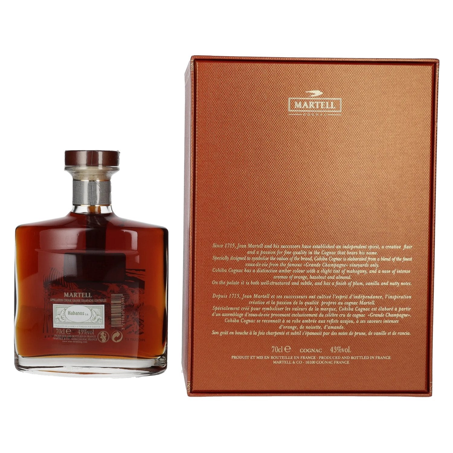 Martell Cohiba Grande Champagne Cognac 43% Vol. 0,7l in Geschenkbox