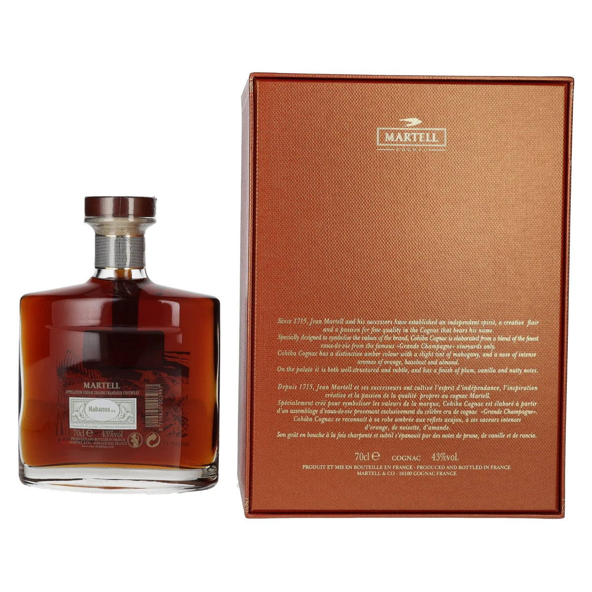 Martell Cohiba Grande Champagne Cognac 43% Vol. 0,7l in Geschenkbox
