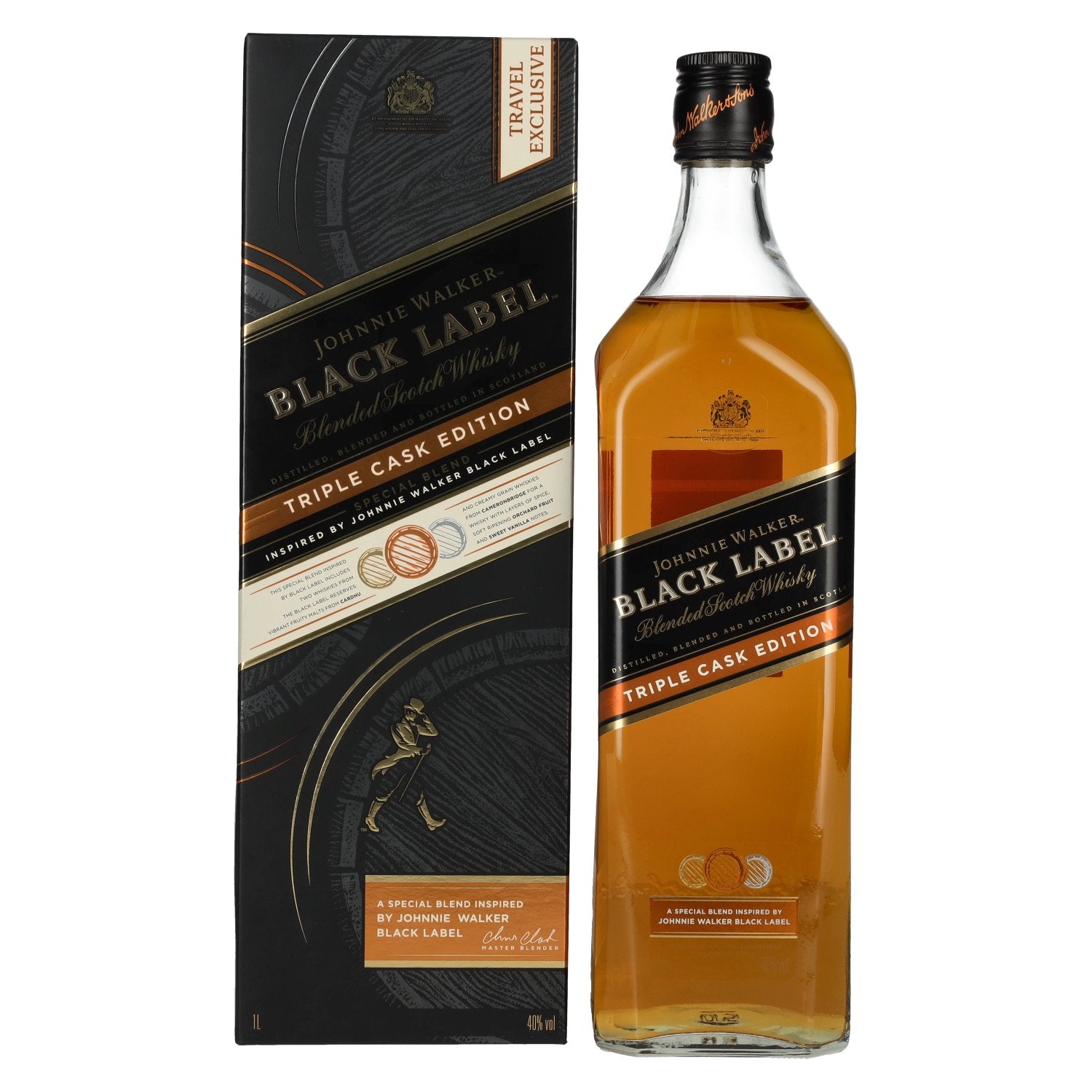 Johnnie Walker BLACK LABEL Blended Scotch Whisky TRIPLE CASK EDITION 40% Vol. 1l in Geschenkbox