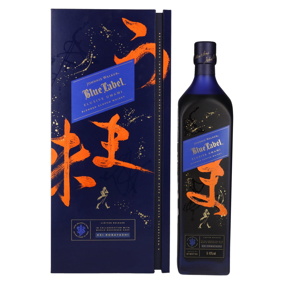 Johnnie Walker Blue Label ELUSIVE UMAMI Blended Scotch Whisky Limited Release 43% Vol. 1l en boîte cadeau