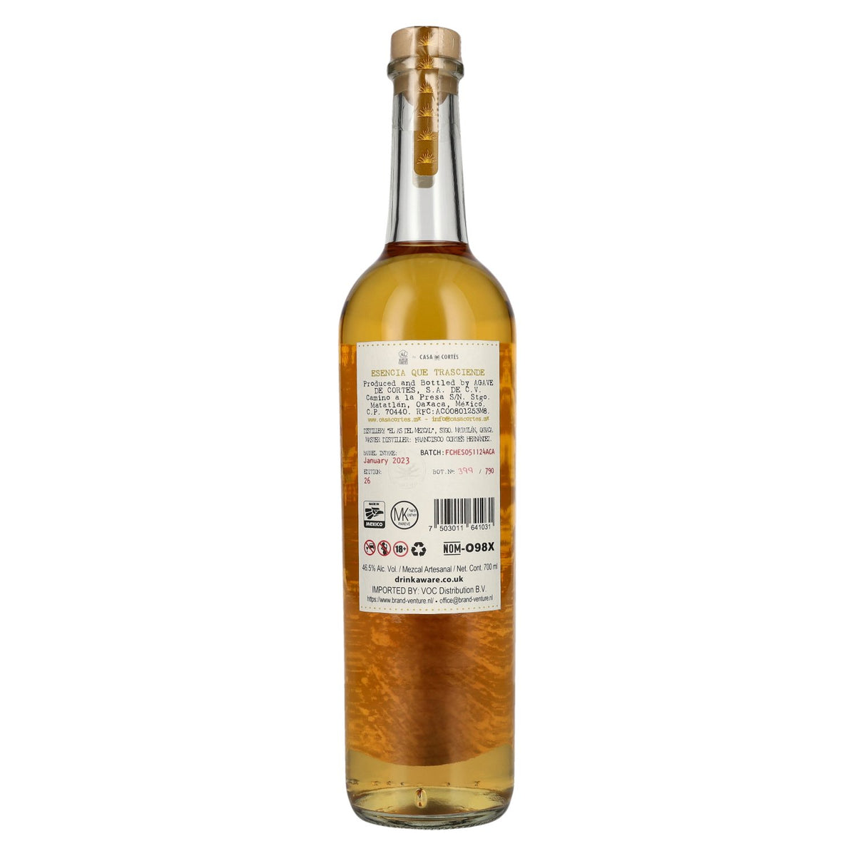 Agave de Cortés Mezcal Artesanal AÑEJO 46,5% Vol. 0,7l