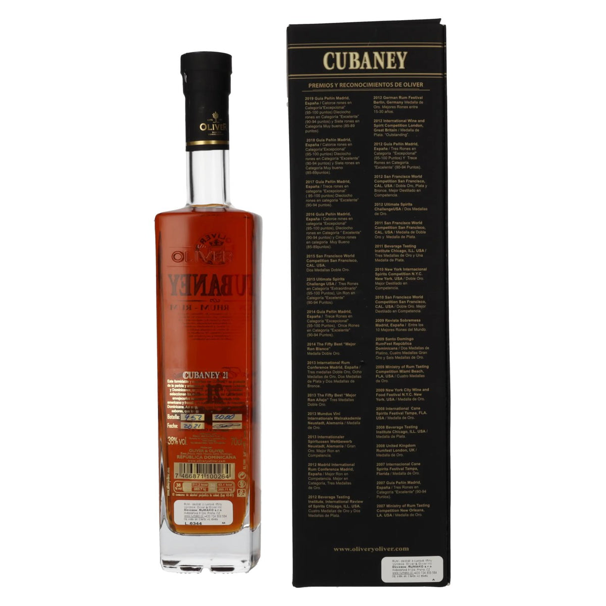 Ron Cubaney EXQUISITO 21 Sistema Solera 38% Vol. 0,7l in Geschenkbox