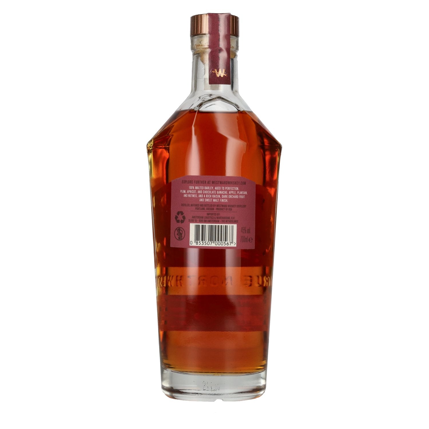 Westward American Single Malt Whiskey Pinot Noir Cask 45% vol. 0,7l