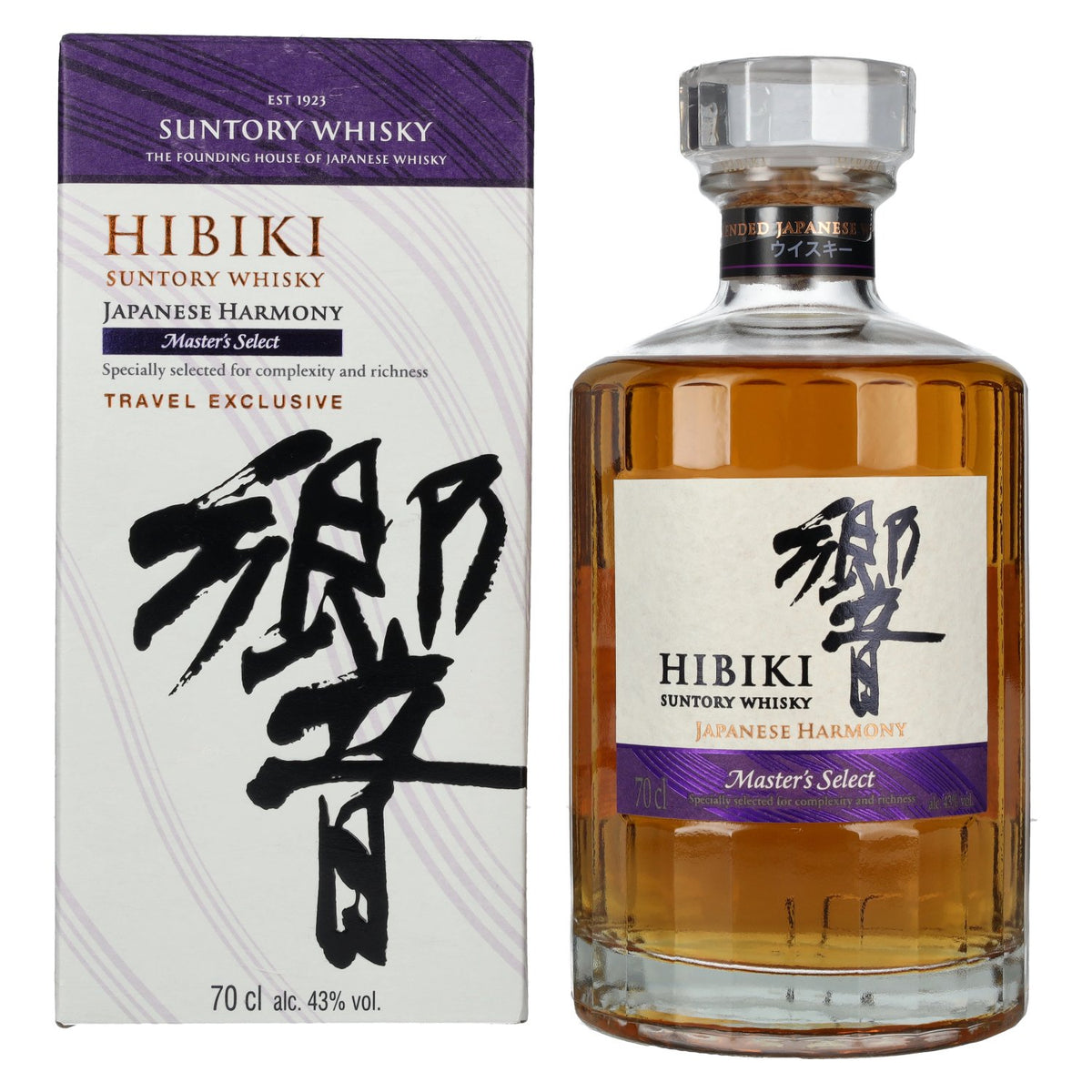 Suntory Hibiki Japanese Harmony Master's Select Japanese Blended Whisky 43% Vol. 0,7l en coffret cadeau