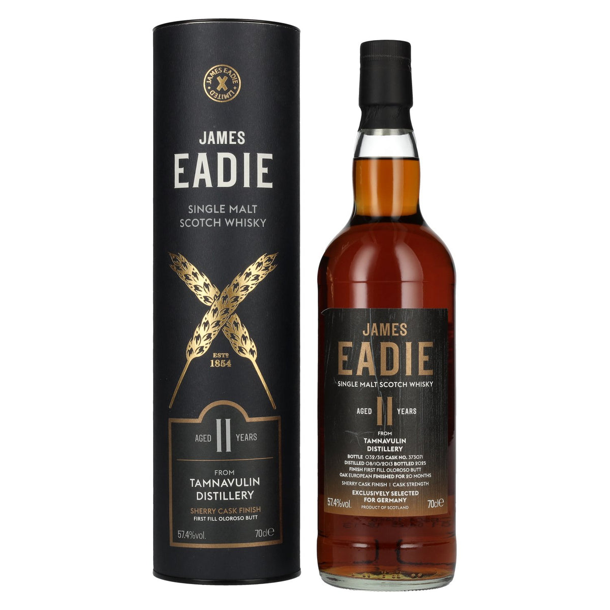 Tamnavulin 11 Years Old James Eadie 1st OLOROSO BUTT FINISH Single Malt #373071 2013 57,4% Vol. 0,7l en boîte cadeau
