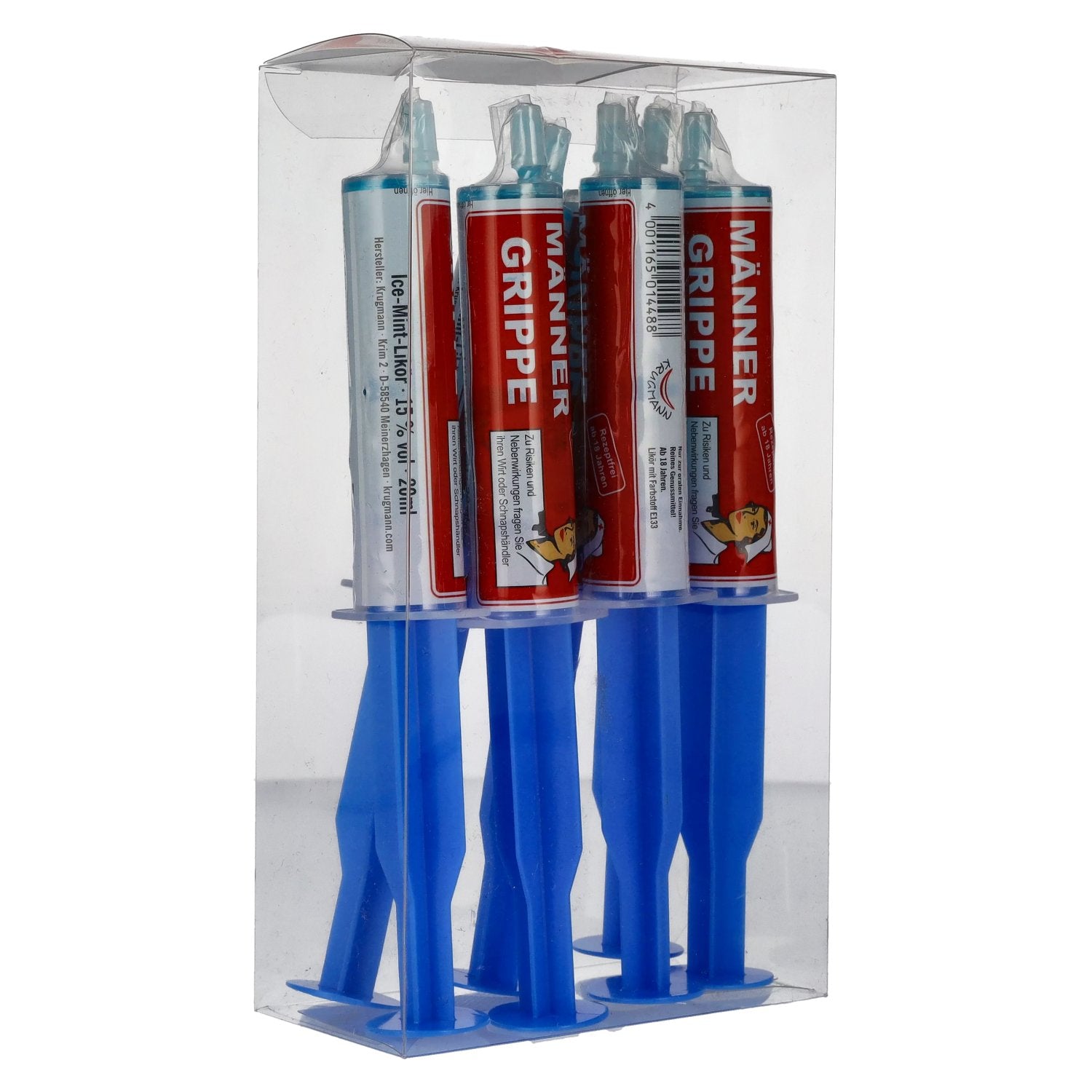 Krugmann MÄNNERGRIPPE Spritze Ice-Mint-Likör 15% Vol. 7x0,02l PET
