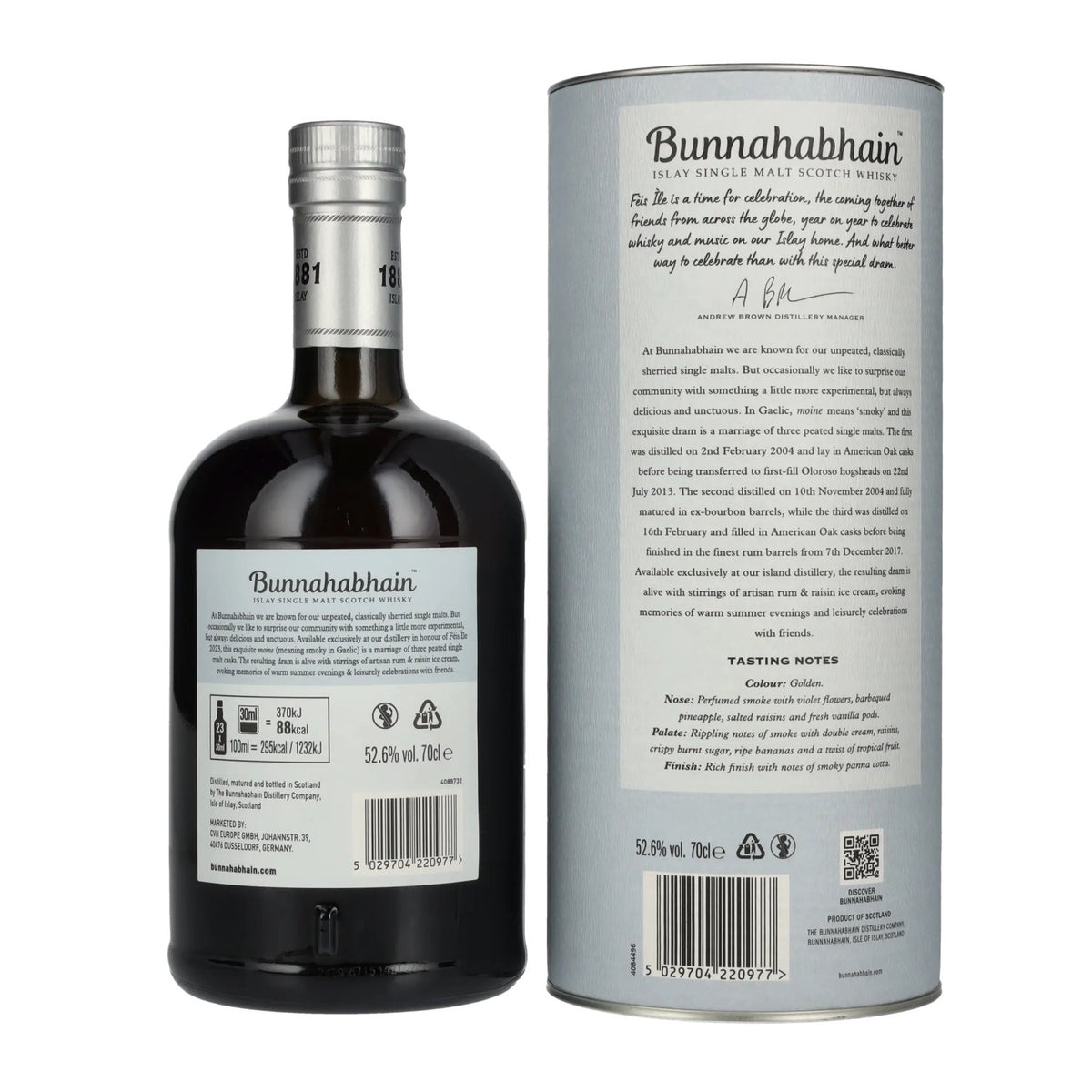 Bunnahabhain 17 Years Old MÒINE TRIPLE CASK Limited Release Fèis Ìle 2023 52,6% Vol. 0,7l in gift box