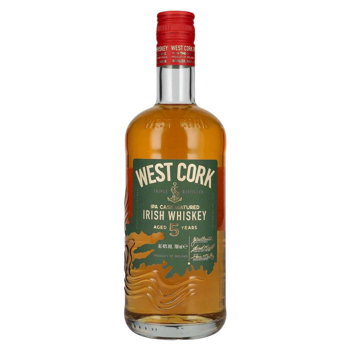 West Cork Irish Whiskey 5 Years Old IPA CASK FINISH 40% vol. 0.7 l