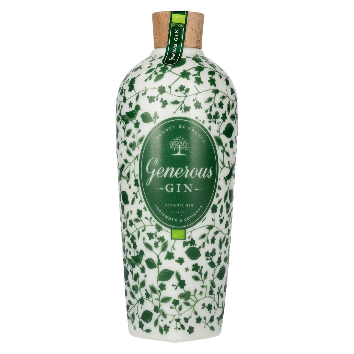 Generous Green Organic Gin à la coriandre et au combava, 44 % vol., 0,7 l