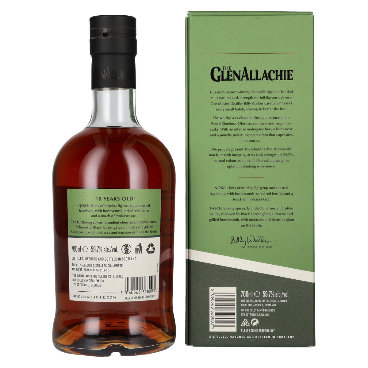 The GlenAllachie 10 Years Old CASK STRENGTH Batch 12 59,7% Vol. 0,7l in gift box