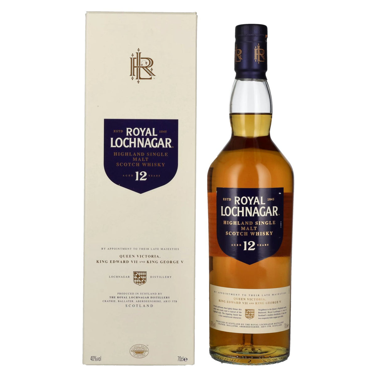 Royal Lochnagar 12 Years Old Highland Single Malt 40% Vol. 0,7l en boîte cadeau