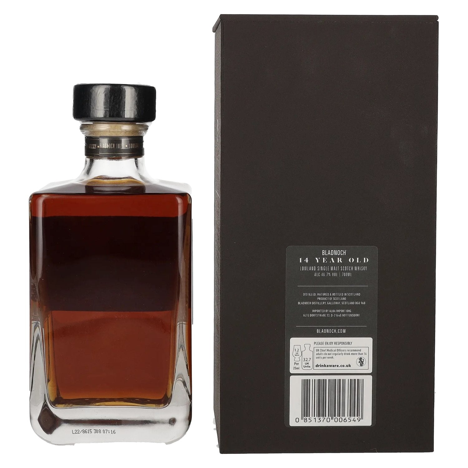 Bladnoch 14 Years Old Lowland Single Malt Oloroso Sherry Cask 46,7% Vol. 0,7l in gift box