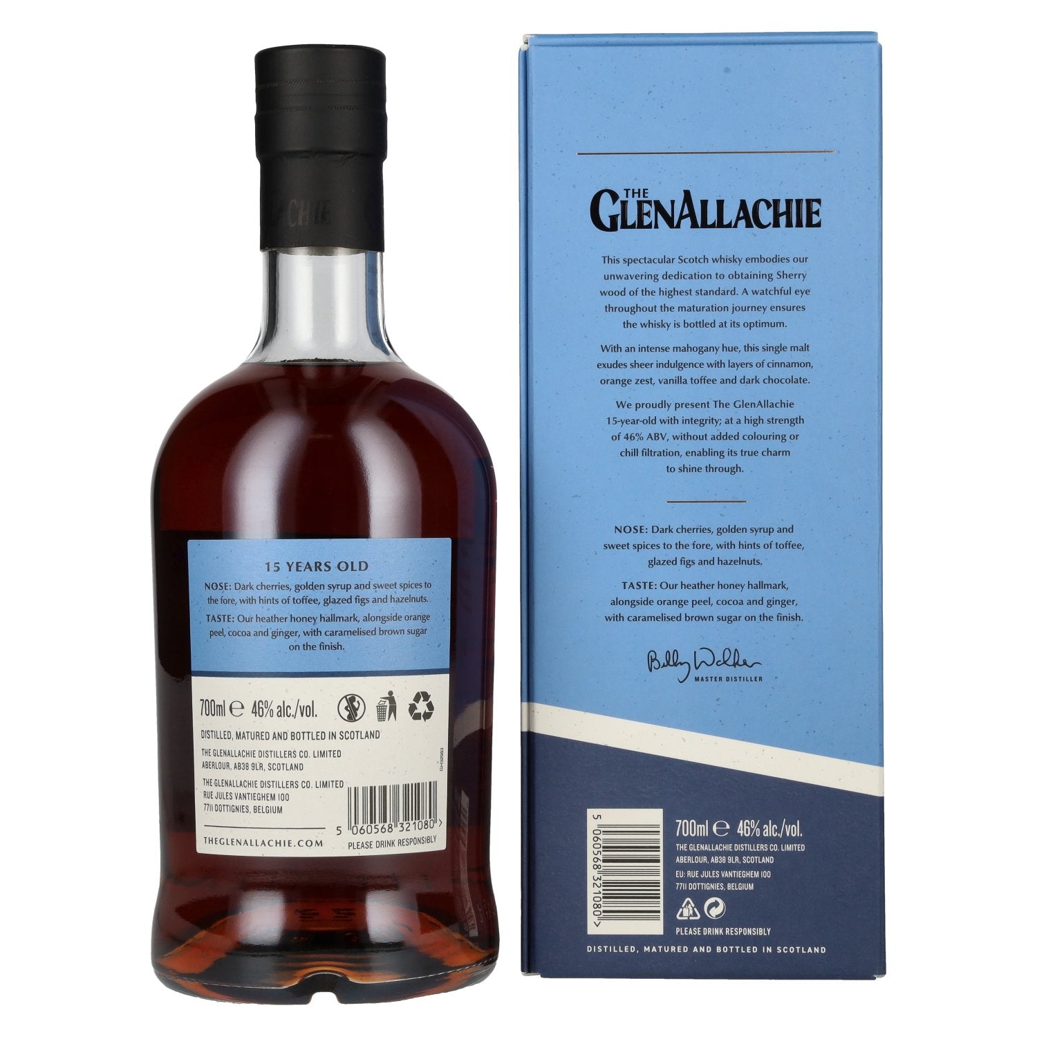 The GlenAllachie 15 Years Old Speyside Single Malt 46% Vol. 0,7l en boîte cadeau
