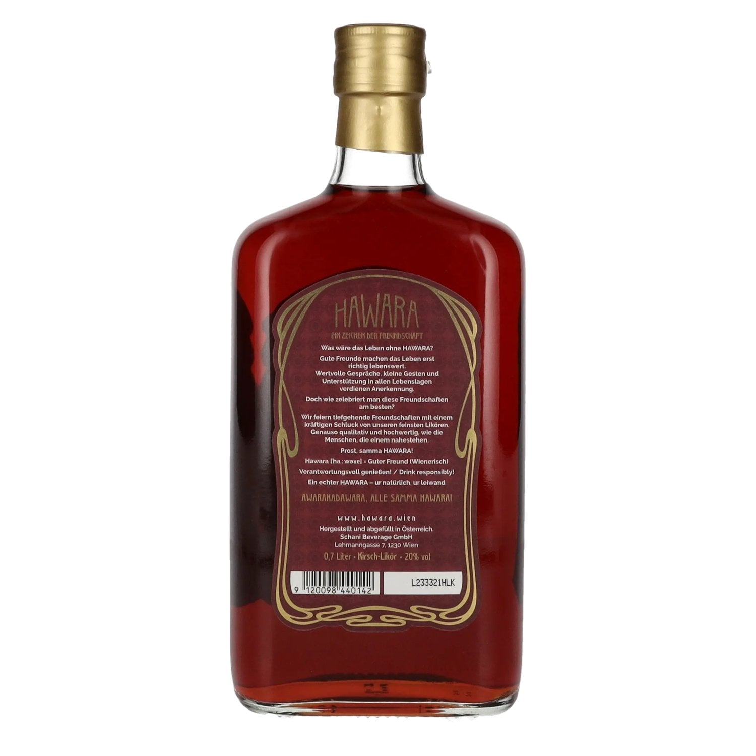 HAWARA Liqueur de cerise 20% vol. 0,7l
