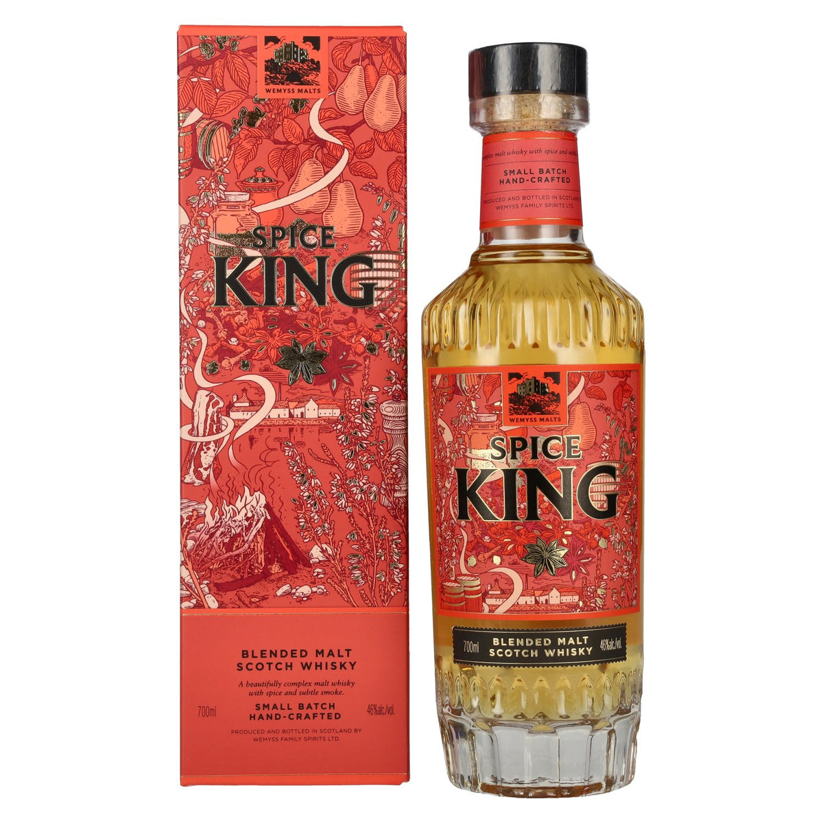 Wemyss Malts SPICE KING Blended Malt Scotch Whisky 46% Vol. 0,7l en coffret cadeau