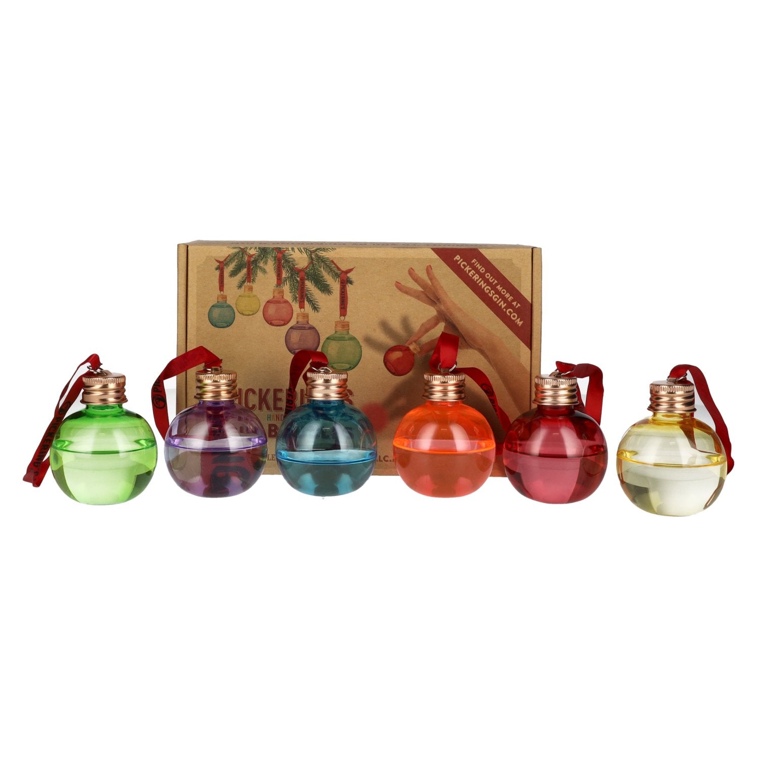 Pickering's Christmas Gin Baubles 42% vol. 6x0,05l en boîte cadeau PET