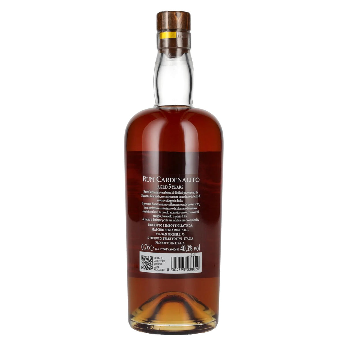 Rum Cardenalito 5 Years Old Handcrafted Rum 40,3% Vol. 0,7l