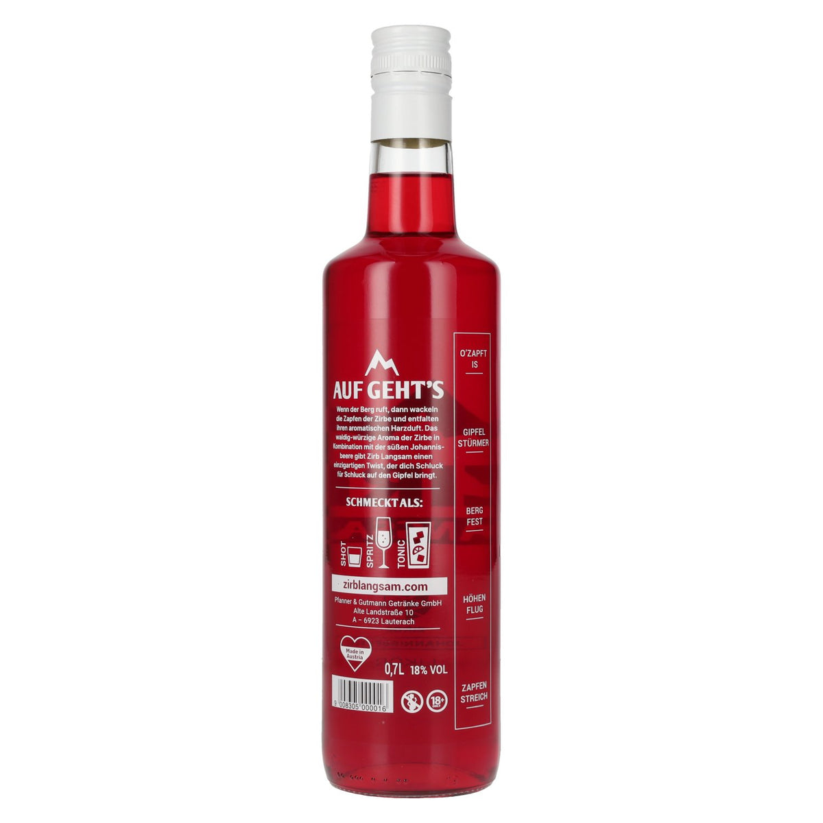 ZIRB LANGSAM Swiss stone pine blackcurrant liqueur 18% vol. 0.7l