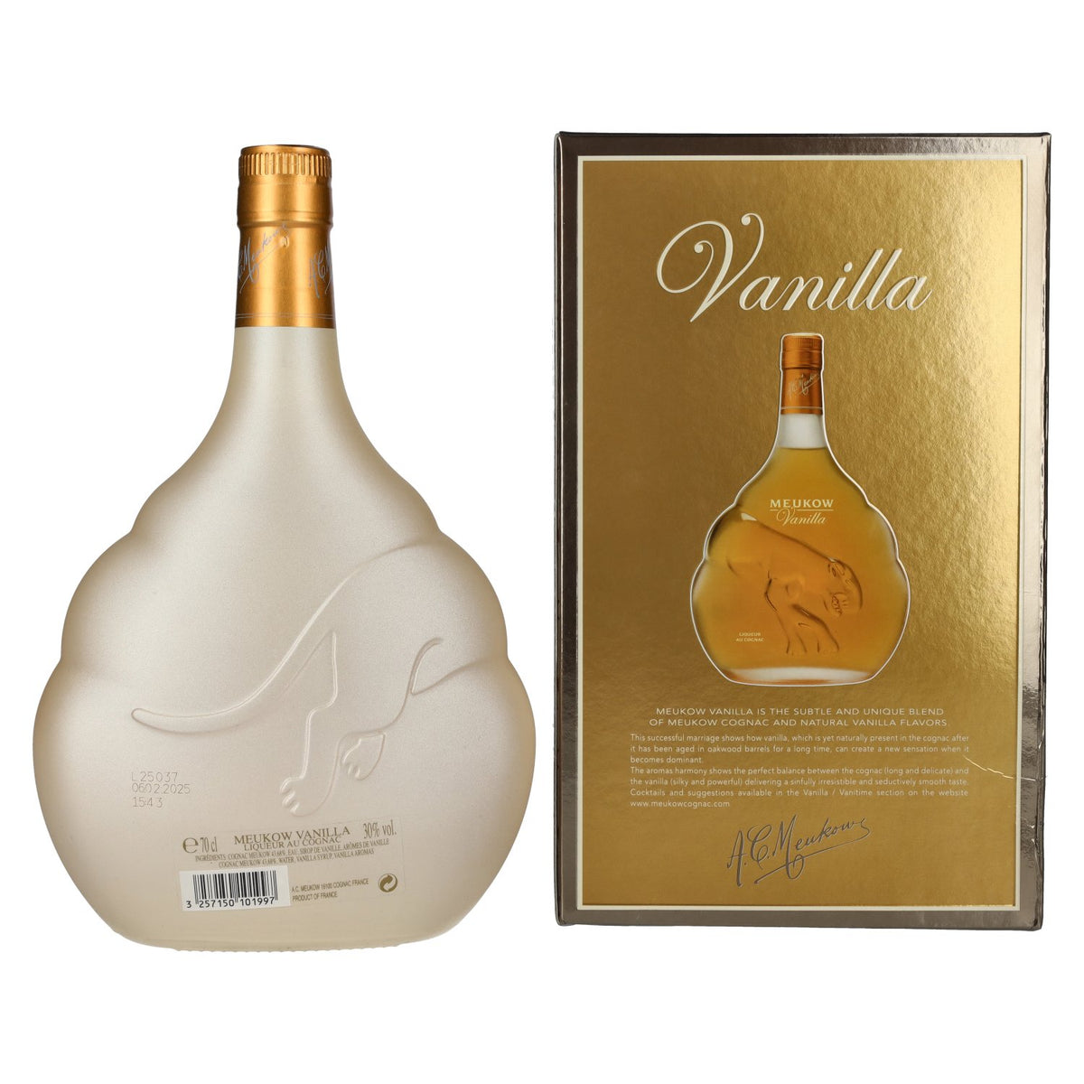 Meukow Vanilla Liqueur au Cognac 30% Vol. 0,7l in Geschenkbox