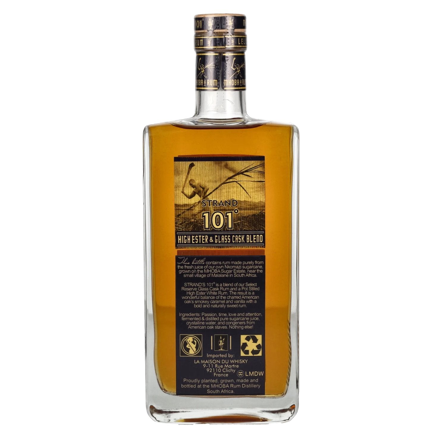 Mhoba Rum STRAND 101° High Ester & Glass Cask Blend 58% Vol. 0,7l