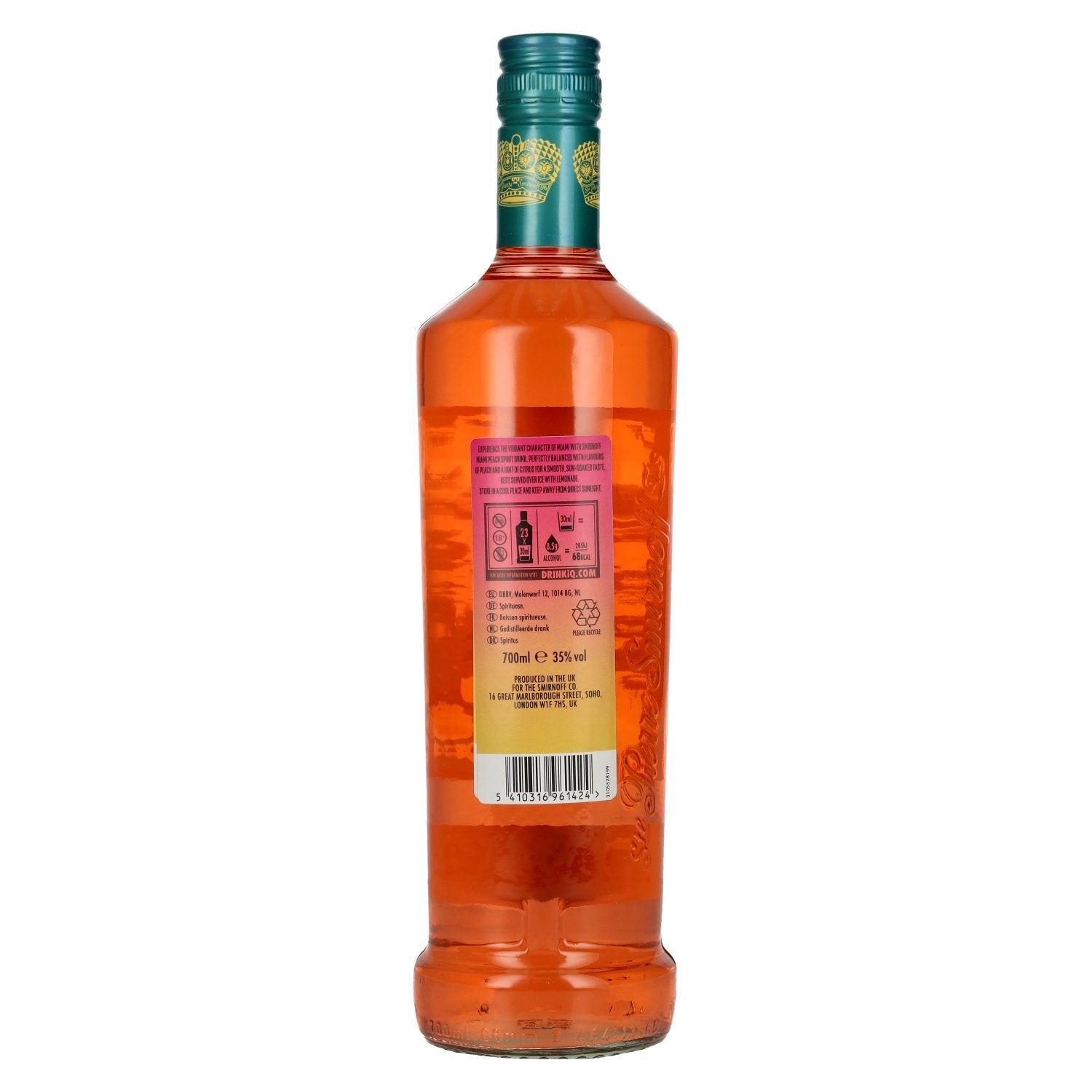 Smirnoff Vodka MIAMI PEACH Spirit Drink 35% Vol. 0,7l