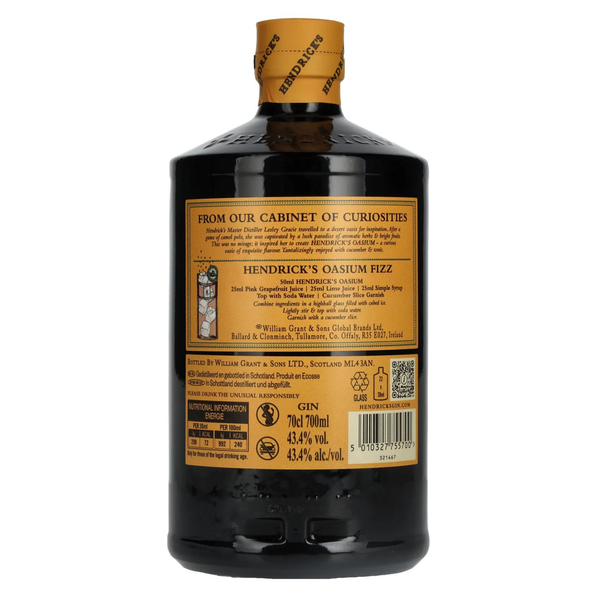 Hendrick's Gin OASIUM 43,4% Vol. 0,7l