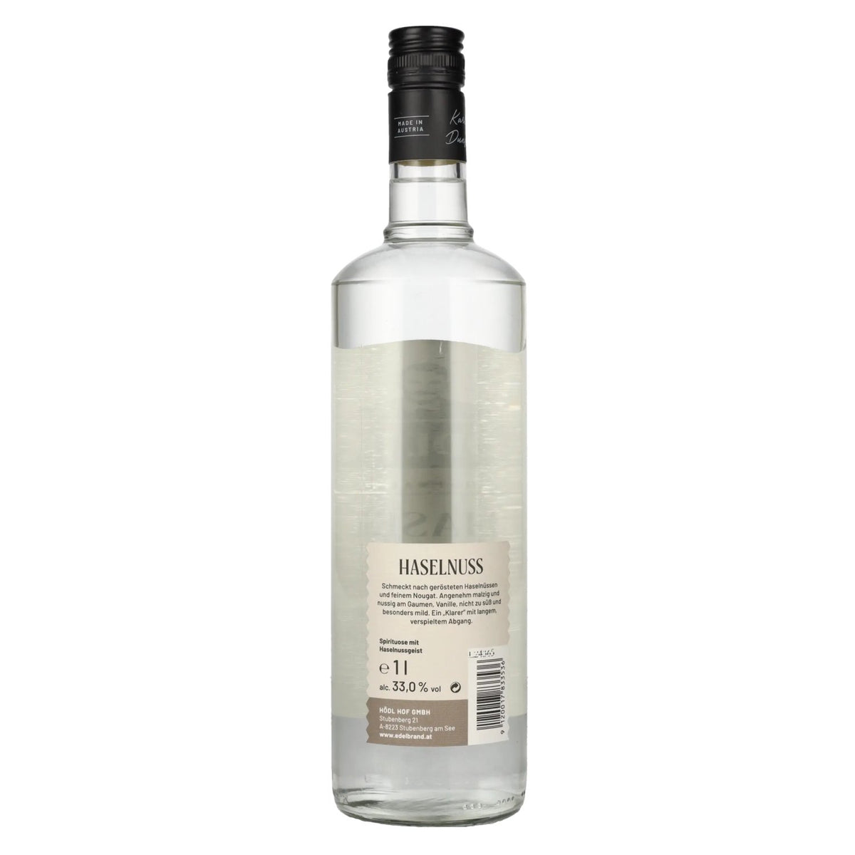 Hödl Hof HASELNUT Hazelnut Spirit 33% Vol. 1l