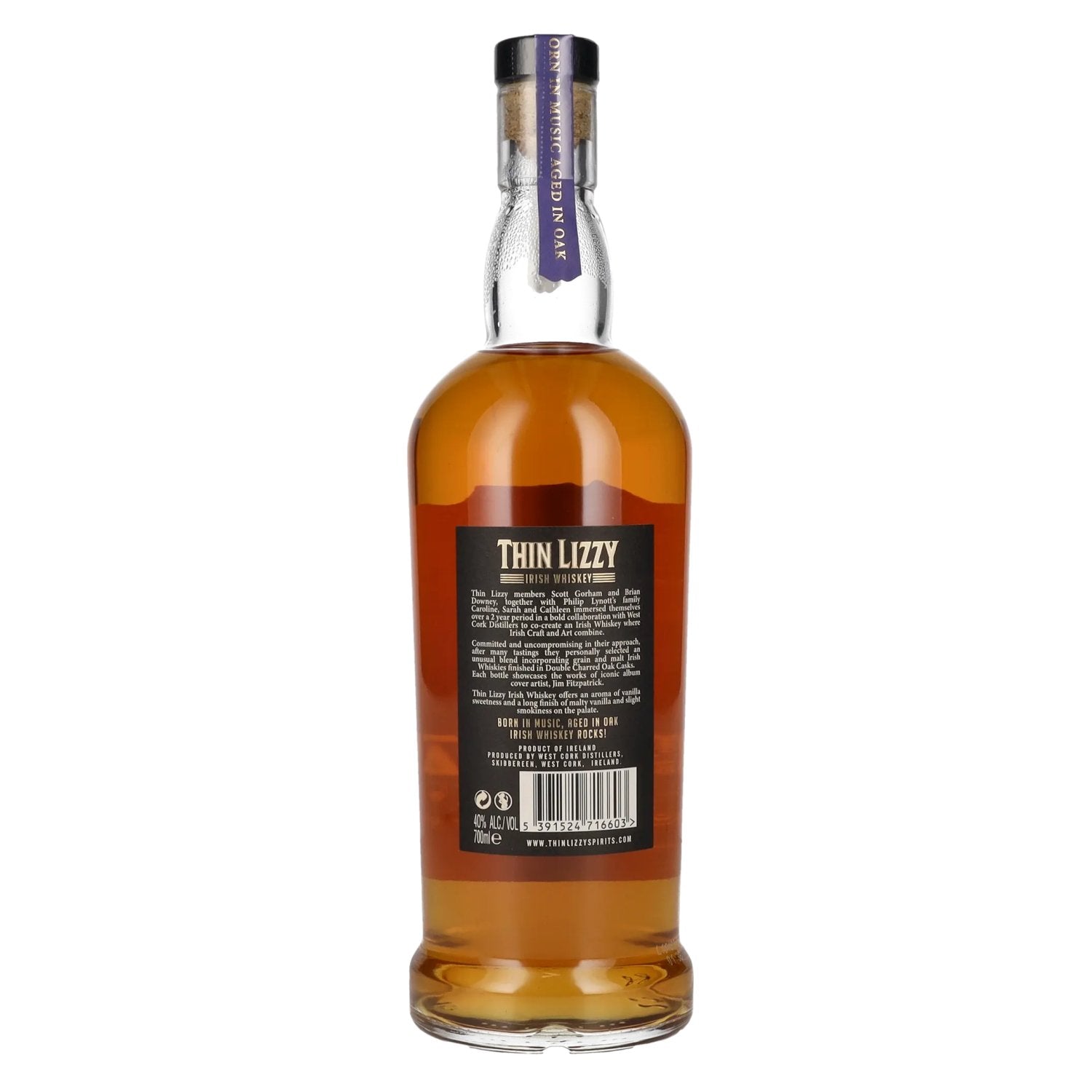 Thin Lizzy Double Charred Irish Whiskey 40% Vol. 0,7l