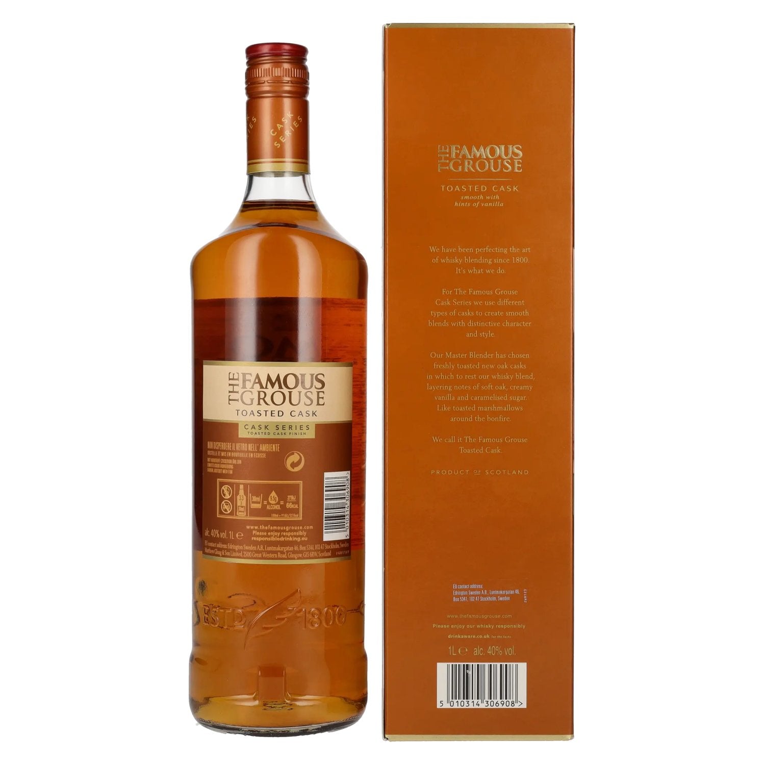 The Famous Grouse TOASTED CASK FINISH 40% Vol. 1l in Geschenkbox