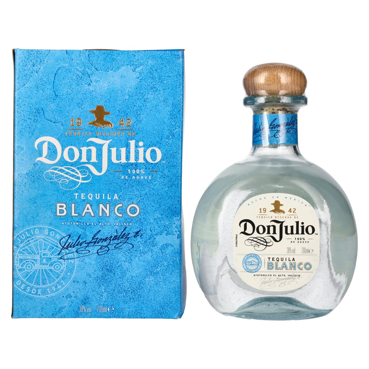 Don Julio Tequila Blanco 100% Agave 38% Vol. 0,7l in Geschenkbox