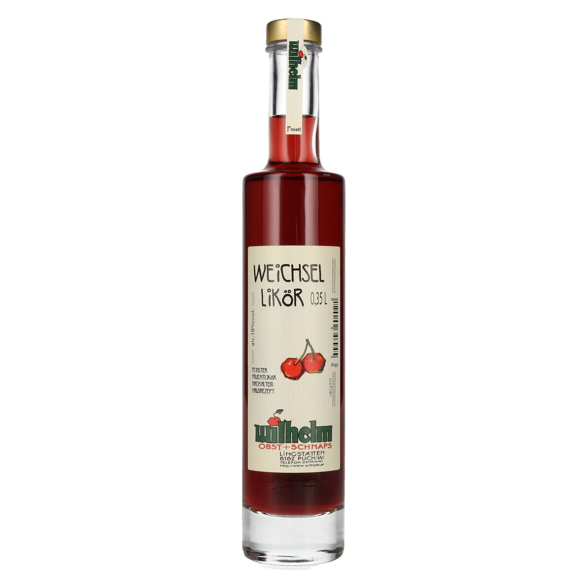 Wilhelm sour cherry liqueur 18% vol. 0,35l