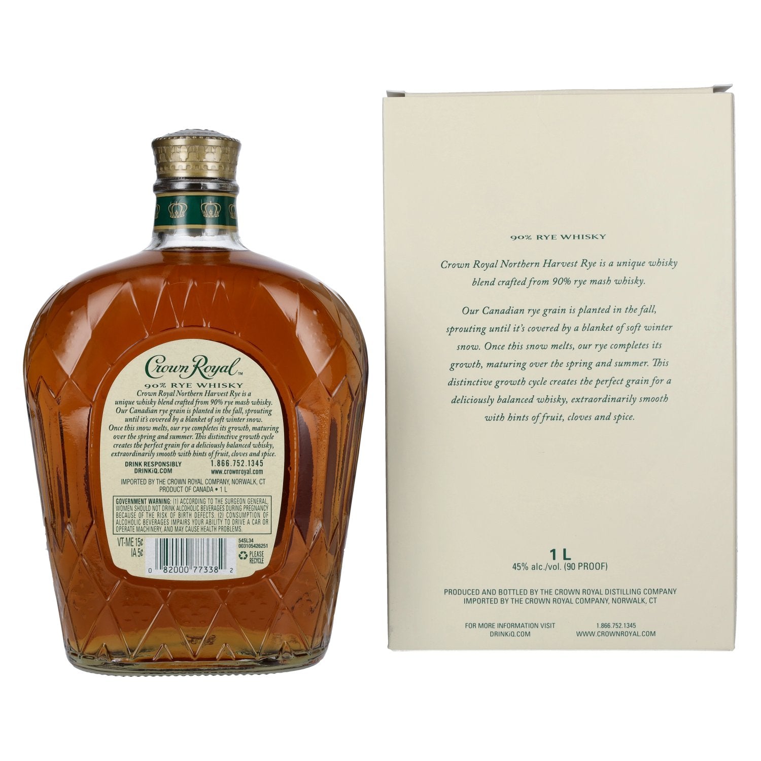Crown Royal Northern Harvest Rye 45% vol. 1l en boîte cadeau