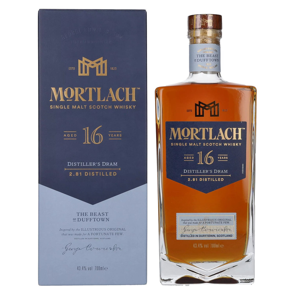 Mortlach 16 Years Old DISTILLER'S DRAM Single Malt 43,4% Vol. 0,7l en boîte cadeau