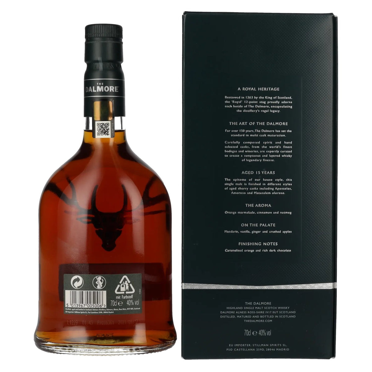 The Dalmore 15 Years Old Highland Single Malt Scotch Whisky 40% Vol. 0,7l in gift box