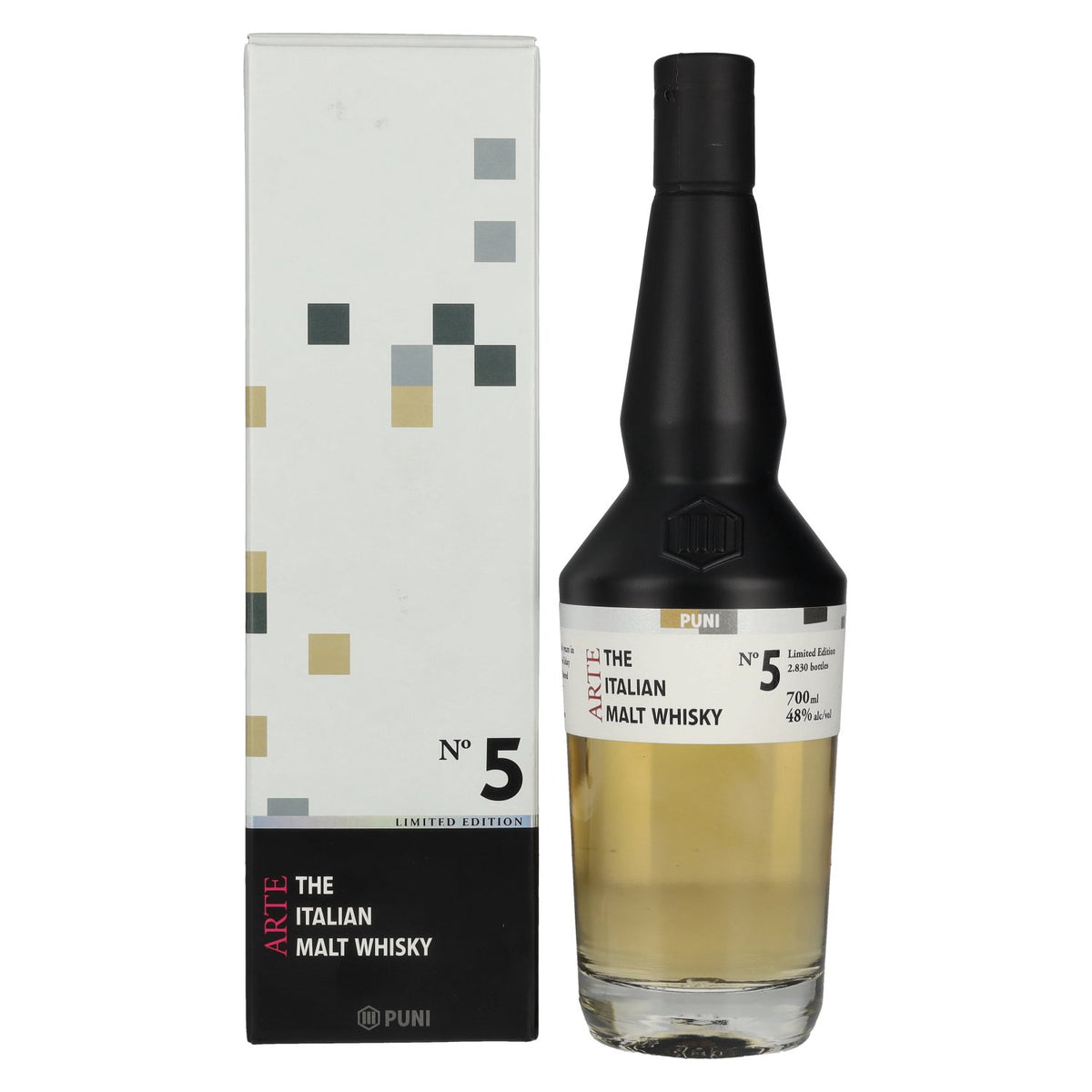 Puni ARTE N° 5 The Italian Malt Whisky Limited Edition 48% Vol. 0,7l in gift box