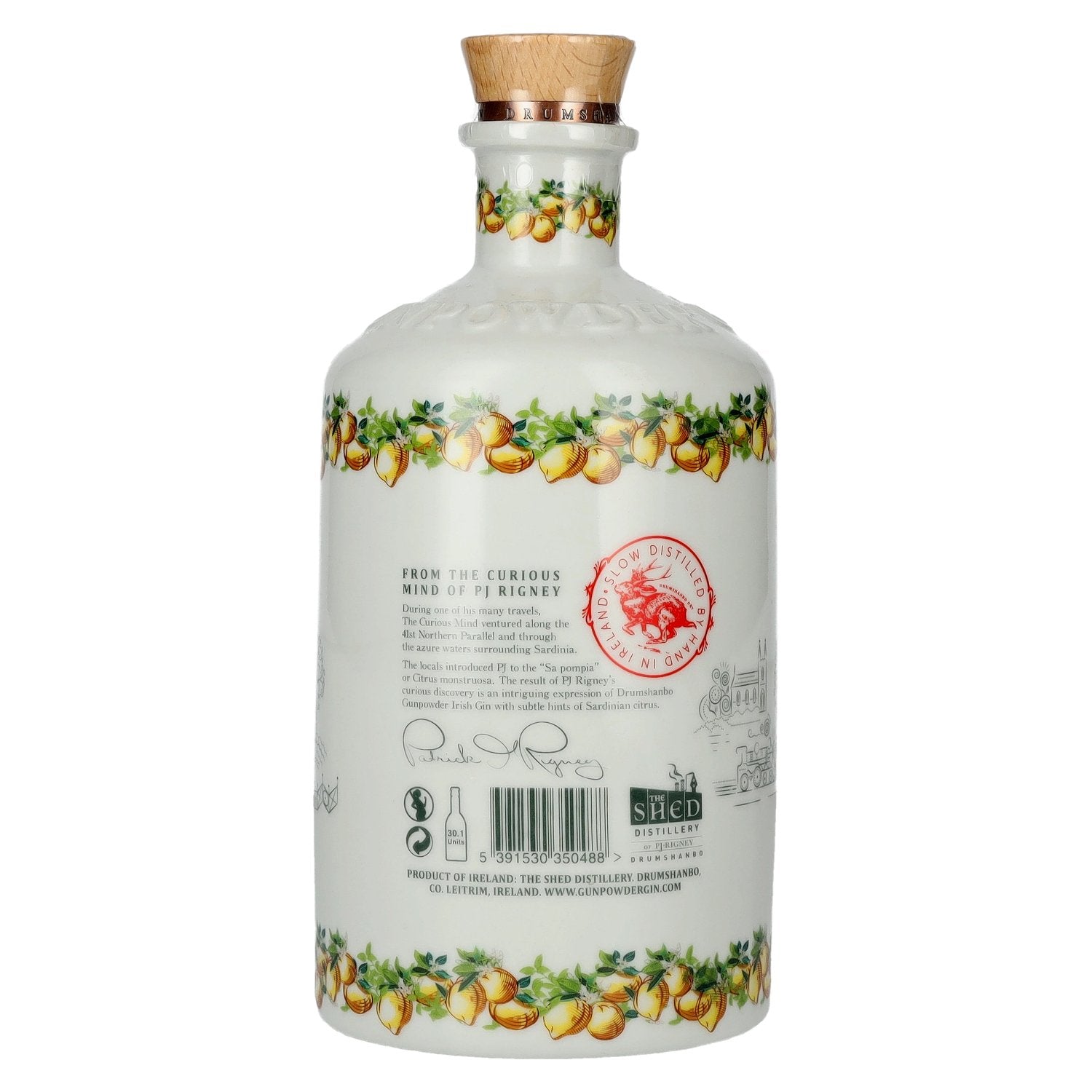 Drumshanbo Gunpowder Irish Gin with Sardinian Citrus 43% Vol. 0,7l Ceramic Bottle