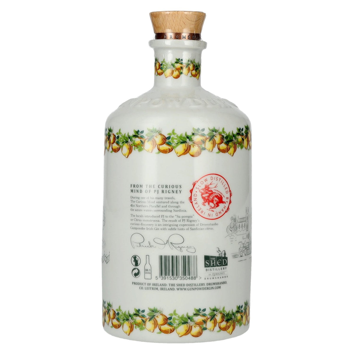 Drumshanbo Gunpowder Irish Gin with Sardinian Citrus 43% Vol. 0,7l Ceramic Bottle