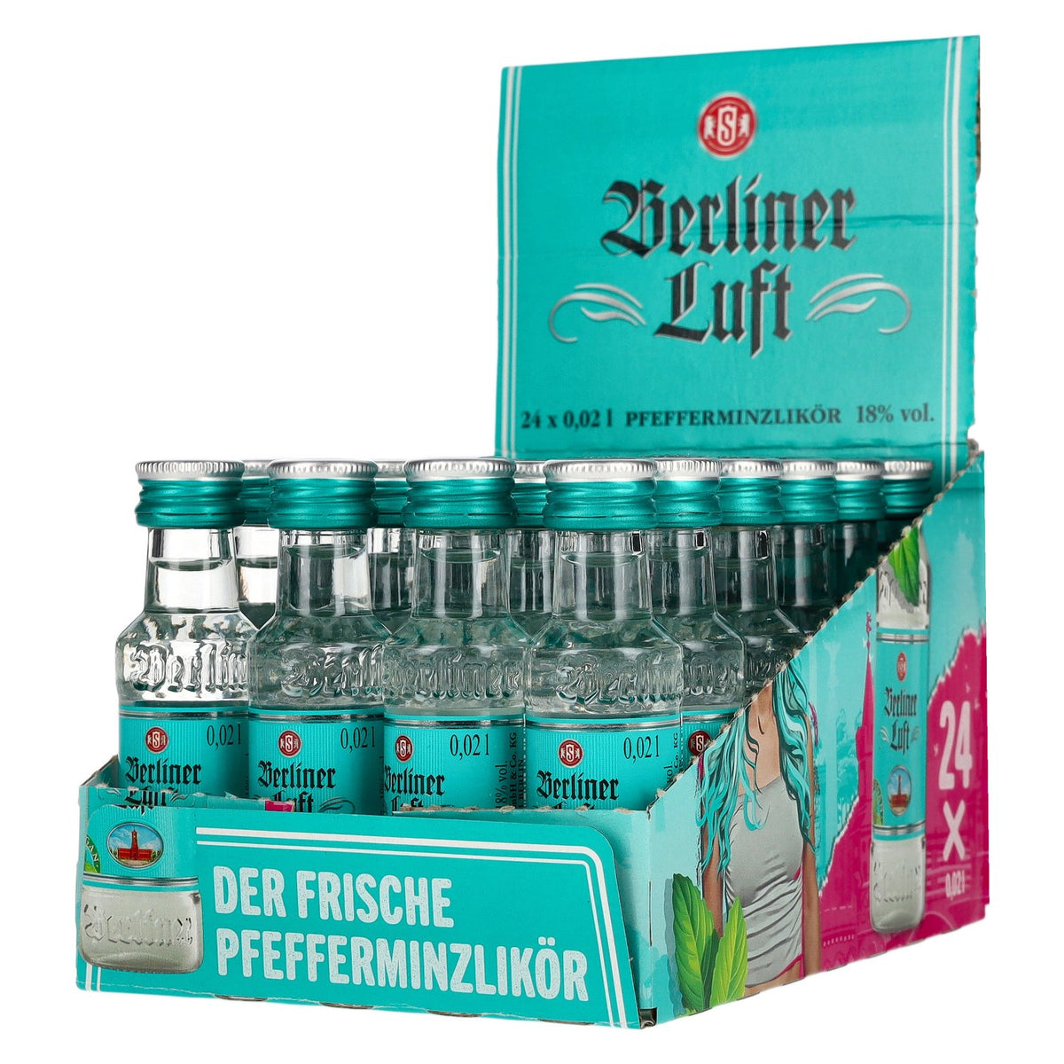 Berliner Luft LA FRAÎCHEUR Liqueur de menthe 18% vol. 24x0,02l